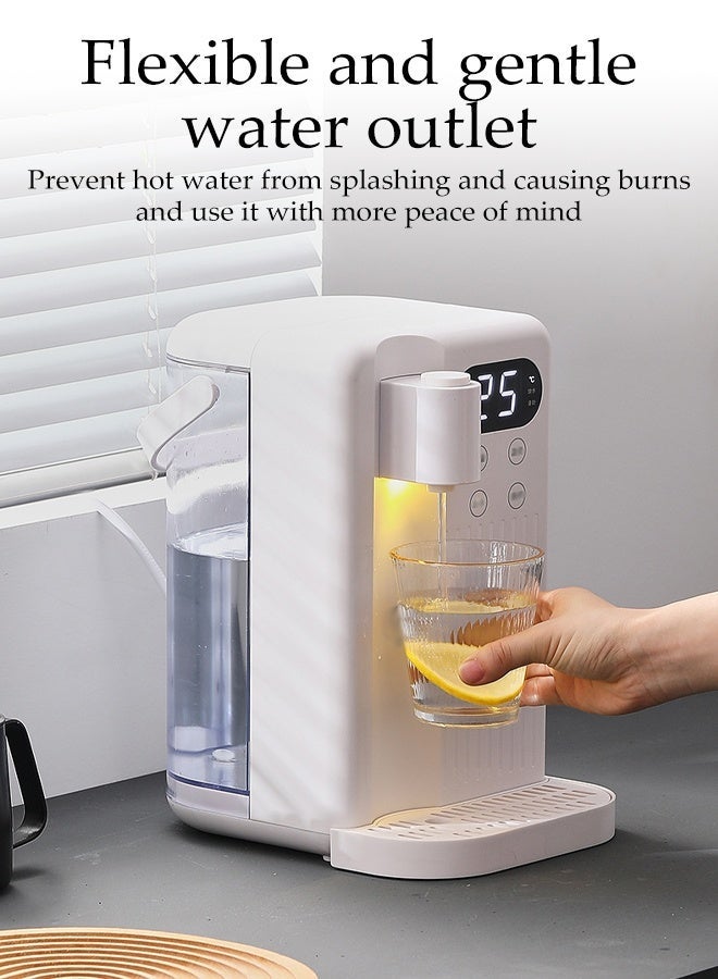 DUNISO 3 L Mini Water Dispenser with Touch Screen, Tabletop Direct Drinking Machine with Independent Water Tank, 12 Temperatures(White) - Image 4